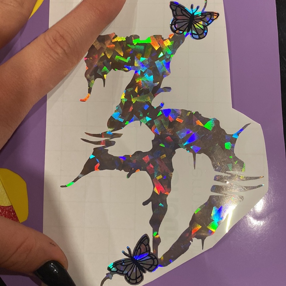 Zeds dead logo sticker with butterfly